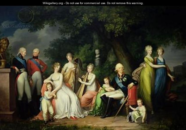 Paul I 1754-1801 Maria Feodorovna 1759-1828 and their Children - Gerhard von Kügelgen
