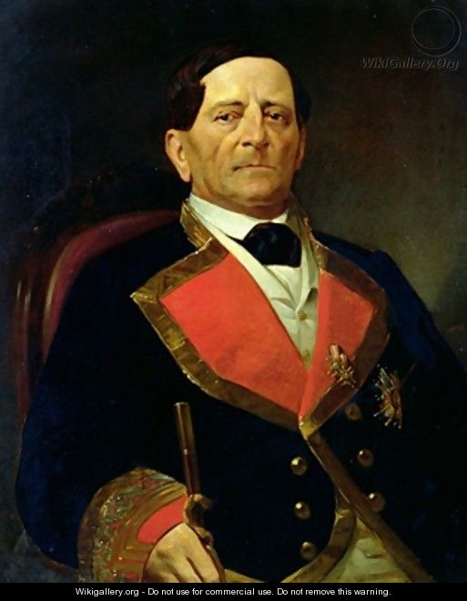 Portrait of Antonio Lopez de Santa Ana 1794-1876 - Paul L