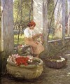 A Ligurian Flower Girl - Henry Herbert La Thangue