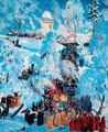 Religious Procession in a Village - Boris Kustodiev