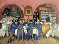 A Moscow Restaurant - Boris Kustodiev