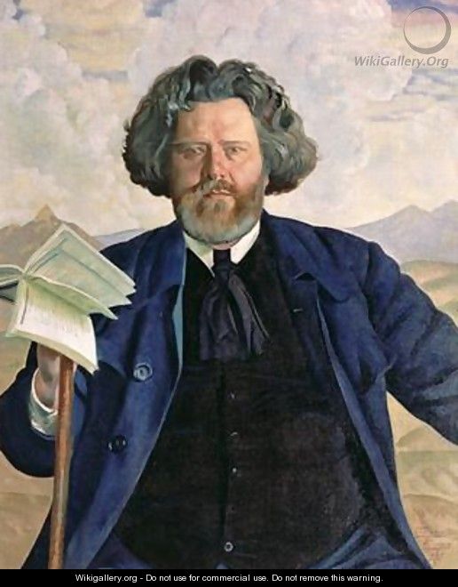 Portrait of Maximilian Voloshin 1877-1932 - Boris Kustodiev