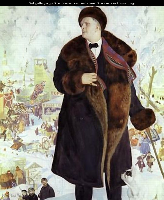 Portrait of Fyodor Chaliapin - Boris Kustodiev