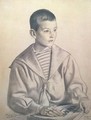 Portrait of Dmitri Dmitrievich Shostakovich 1906-75 as a Child - Boris Kustodiev