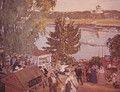 Public merrymaking on the Volga - Boris Kustodiev