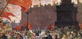 Festivities Marking the Opening of the Second Congress of the Comintern and Demonstration on Uritsky Palace Square in Petrograd - Boris Kustodiev