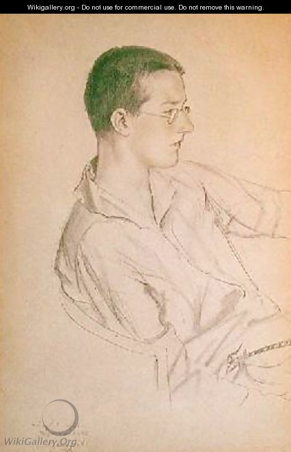 Portrait of Dmitri Dmitrievich Shostakovich 1906-75 - Boris Kustodiev