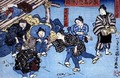 Moral teaching for shopboys giving good and bad examples of behaviour 12 - Utagawa Kuniyoshi