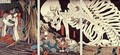 Mitsukini Defying the Skeleton Spectre - Utagawa Kuniyoshi