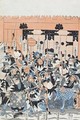 Ronin Attacking the Kiras Gate - Utagawa Kuniyoshi