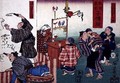 Moral teaching for shopboys giving good and bad examples of behaviour 6 - Utagawa Kuniyoshi