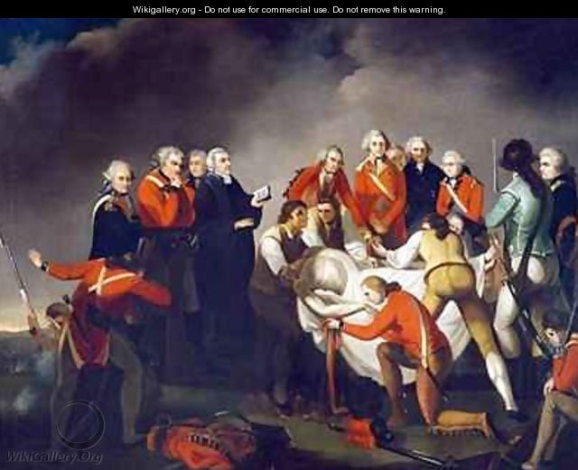 The Burial of General Simon Fraser 1729-77 after the Battle of Saratoga in 1777 - (after) Graham, John