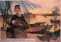 Poster depicting the Festival of Blue Fishing Nets Concarneau Brittany - Achille Granchi-Taylor
