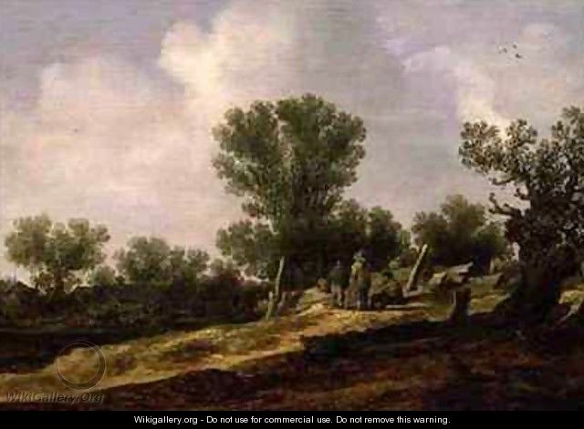 Landscape with figures resting - Jan van Goyen