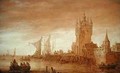 River Landscape with a Tower - Jan van Goyen
