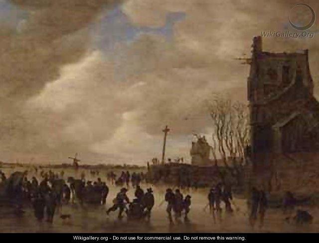 A Winter Skating Scene - Jan van Goyen
