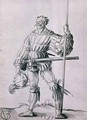 Soldier with a Lance - Urs (The Elder) Graf
