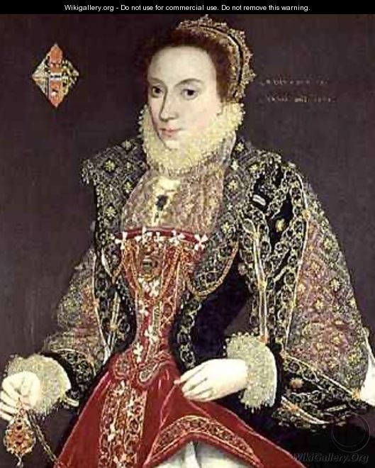 Mary Denton nee Martyn aged 15 in 1573 - George Gower