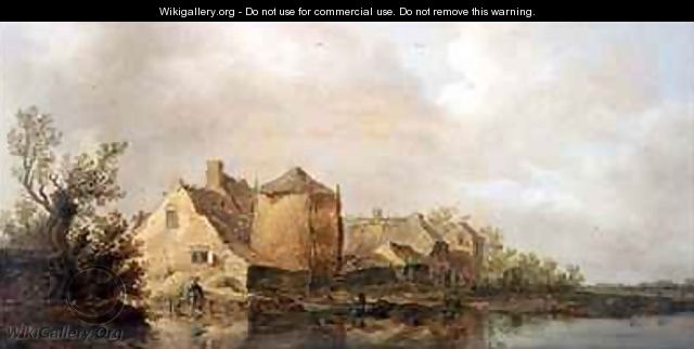 River Scene with an Inn - Jan van Goyen