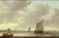 Shipping on the Kil with Oude Wachthuis and the Grote Kerk Dordrecht beyond - Jan van Goyen