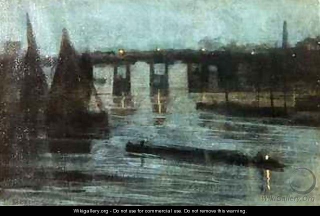 Nocturne Old Battersea Bridge - Walter Greaves