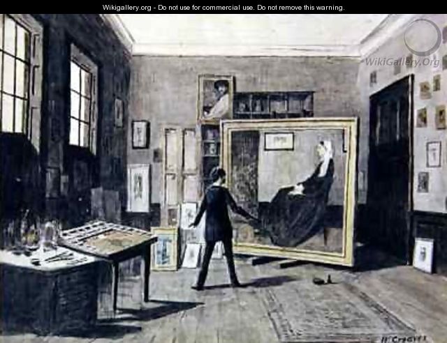 Whistler Painting in his Studio - Walter Greaves