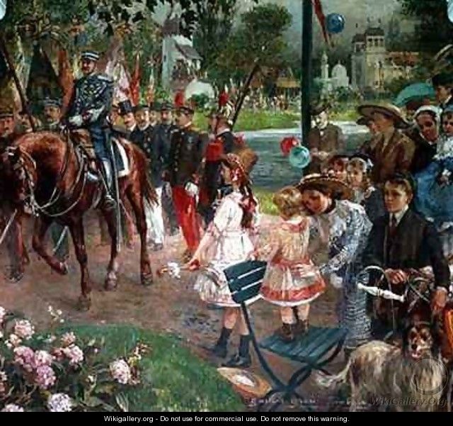 The March past to the Exhibition at Roubaix - Gustave Grau