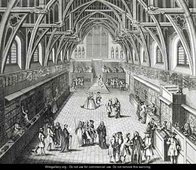 Westminster Hall The First Day of Term A Satirical Poem - Hubert-Francois Gravelot