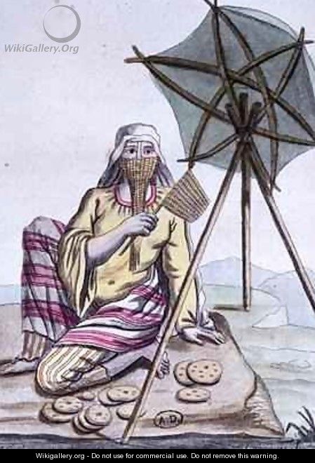 Arab woman from the desert selling bread - (after) Grasset de Saint-Sauveur, Jacques