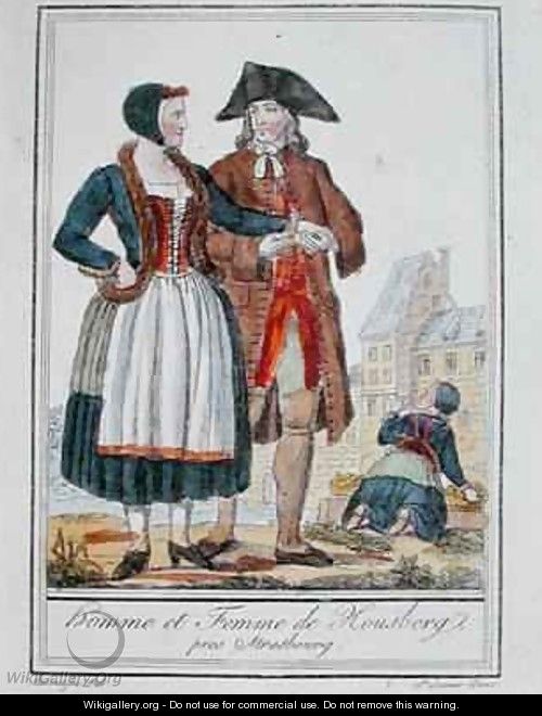 Inhabitants of Housberg near Strasbourg - (after) Grasset de Saint-Sauveur, Jacques