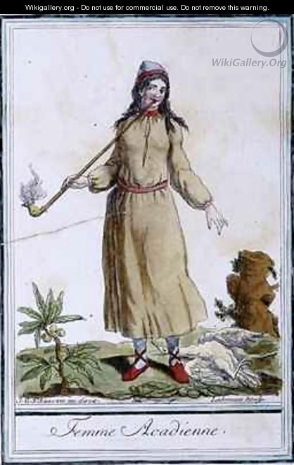 Acadian woman - (after) Grasset de Saint-Sauveur, Jacques