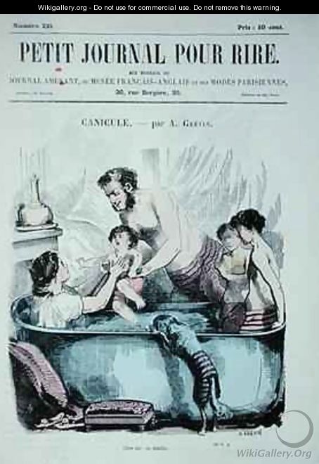 Scorching Heat The Family Bath - Alfred Grevin