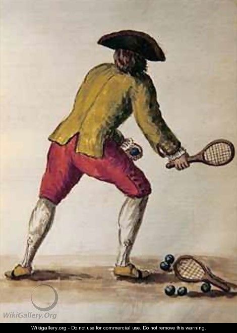 Nobleman playing racquets - Jan van Grevenbroeck