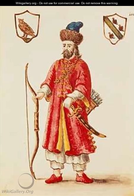 Marco Polo 1254-1324 dressed in Tartar costume - Jan van Grevenbroeck ...