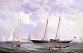 A Portrait of the 110 Ton Royal Yacht Squadron Schooner Viking off the Needles - Charles Gregory