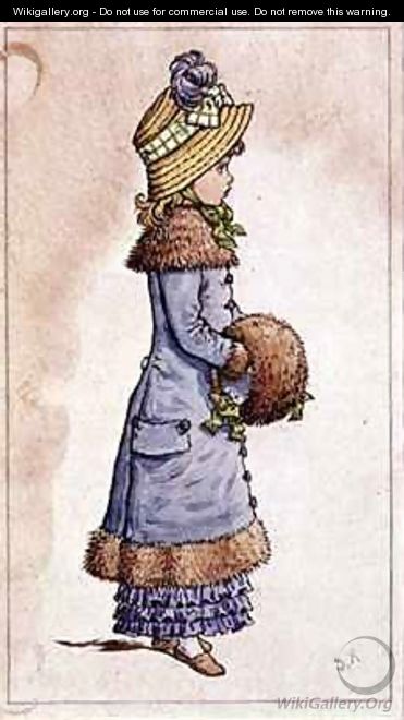 Sunday Best young girl in blue - Kate Greenaway
