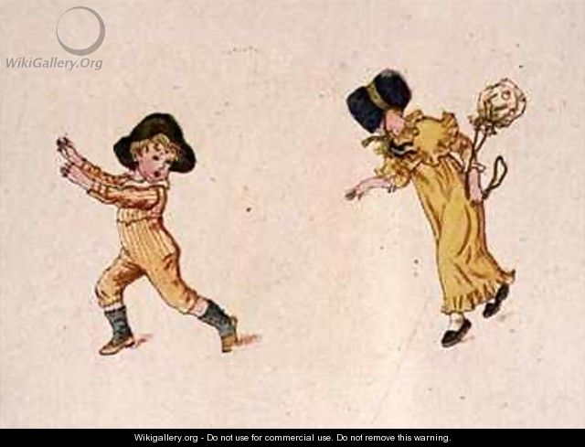 Playing Baby from A Day in a Childs Life - Kate Greenaway