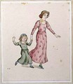 Two Little Girls in Party Dresses - Kate Greenaway