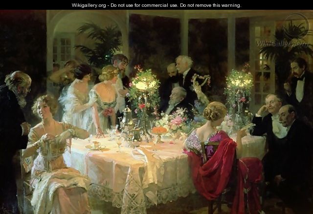 The End of Dinner - Jules Alexandre Grun