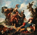 Herminia and Vaprinus Happen upon the Wounded Tancredi after his Duel with Argante - Giovanni Antonio Guardi