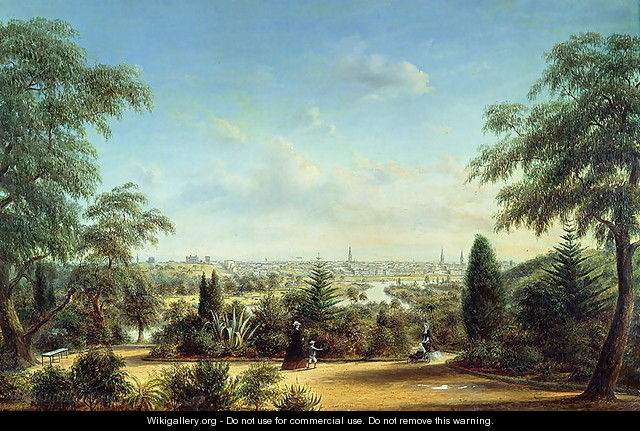 View of Melbourne looking across the Yarra - Henry Gritten