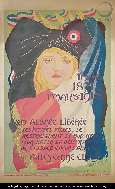 Poster for the Liberation of Alsace - Beatrix Grognuz