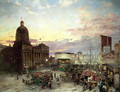 Washington Street Indianapolis at Dusk - Theodor Groll