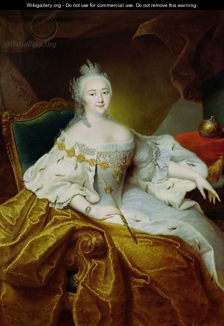 Portrait of the Empress Elizabeth Petrovna - Georg Christoph Grooth