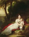 Hortense Eugenie de Beauharnais 1783-1837 Queen of Holland with her son Charles Louis Napoleon Bonaparte 1808-73 - Antoine-Jean Gros