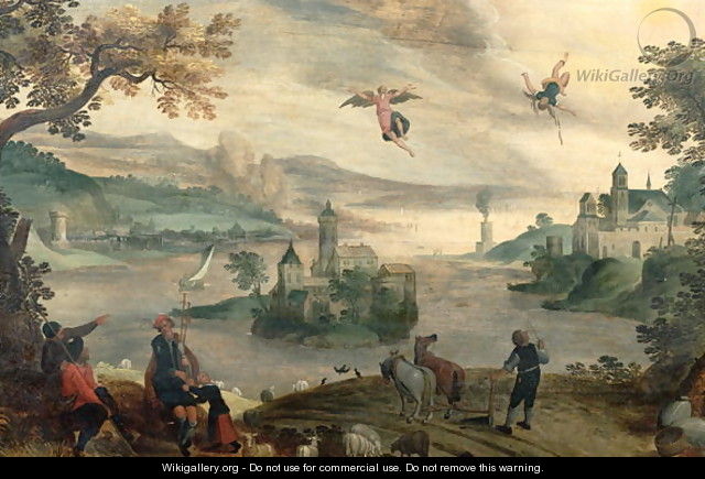 The Fall Of Icarus Jacob Grimmer, Landscape With The Fall Of Icarus Painting