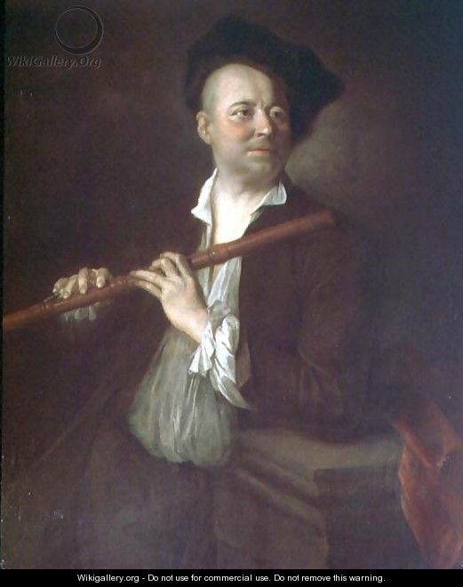 A Flute Player - Jean-Alexis Grimou
