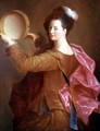 Portrait of a Woman with a Tambourine - Jean-Alexis Grimou