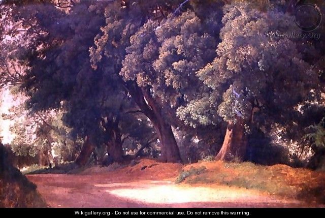 Oak Trees in Holstein - Louis Gurlitt