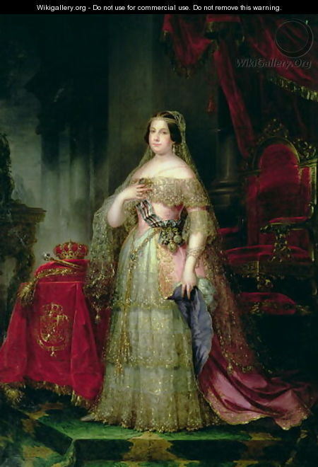 Queen Isabella II 1830-1904 of Spain - Jose Gutierrez de la Vega